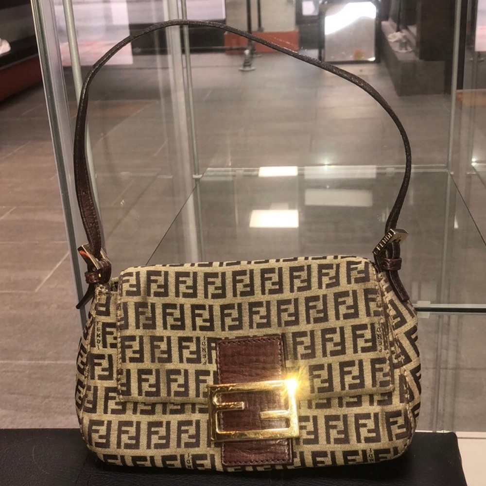 FENDI Zucca Baguette Purse